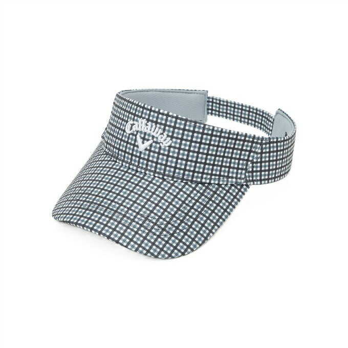 アパレルと連動したチェック柄を落とし込んだポリエステルツイル素材のバイザー。コーディネートのポイントにもなり、一気に華やかに見せてくれる他にはないアイテムです。 ■カラー：1030(WHITE) ■サイズ：FR(高さ/6cm、つば/7.5cm、頭周り/56cm) ※製品によって仕上りサイズに多少の誤差がありますのでご了承下さい。 ■素材：ポリエステル100% ■原産国：CHINA ■機能：スベリ(吸汗速乾) ■特徴：ロゴ刺繍 検索ワード：帽子 ぼうし
