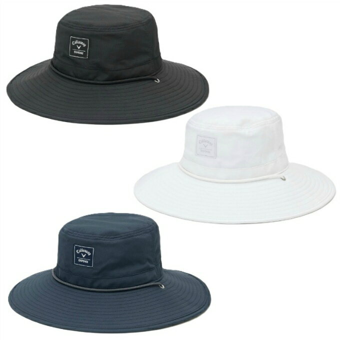 頭をスタイリッシュに演出しながら、日差しからしっかり保護する定番のUVハット。UVカット機能付きファブリックを使用し、幅広の全周ツバが強い日差しの日にも活躍します。外付けの紐に加え、インナーアジャスターを備えており、サイズ調整もしやすく快適な着用感を実現しています。 ■カラー：1010(BLACK)、1030(WHITE)、1120(NAVY) ■サイズ：FR(高さ9cm、つば/9.5cm、頭周り/57cm) ※製品によって仕上りサイズに多少の誤差がありますのでご了承下さい。 ■素材：ポリエステル100% ■原産国：CHINA ■詳細： ・内側/サイズ調整機能付 ・機能スベリ(吸汗速乾)仕様 ・ツバ裏ブラック仕様 ・UPF30 ・サイズ調整可能 ・ロゴ織ネーム ・サイズ58cm 検索ワード：帽子 ぼうし