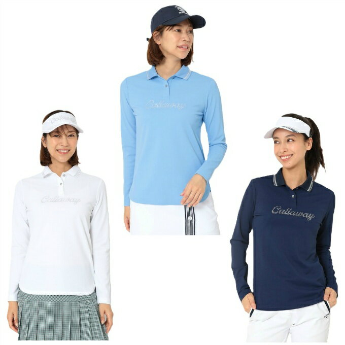 【全品対象まとめ買いクーポン最大10％OFF！6/5 0:00〜23:59】キャロウェイ(Callaway) ゴルフウェア ポロシャツ 長袖 レディース ポリエステルカノコ長袖ポロシャツ C26133200 【国内正規品】【2026年春夏モデル】