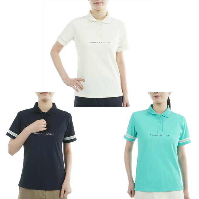 乐天商城 - トミーヒルフィガーゴルフ(TOMMY HILFIGER GOLF) ゴルフウェア ポロシャツ 半袖 レディース ストレッチコードピケ ポロシャツ THLA629 【2026年春夏モデル】