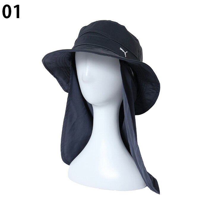【全商品対象最大10％OFFクーポン！7/19 20:00〜7/26 01:59】プーマ(PUMA) ゴルフ ハット レディース サンブロック垂れ付ハット 027688 【2026年春夏モデル】