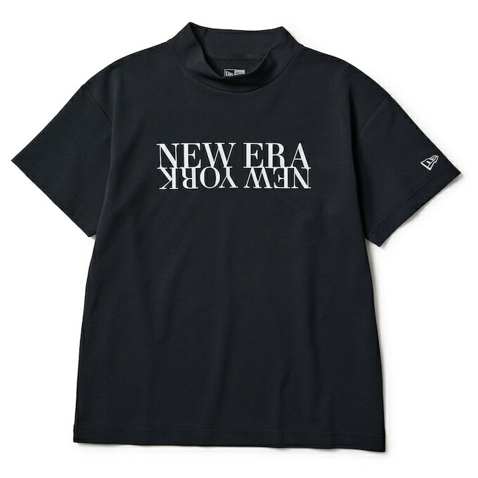 ニューエラ(NEW ERA) ゴルフウェア 半袖シャツ レディース Women’s 半袖 ミッドネック Tシャツ 鹿の子 New Era New York ブラック 14859868