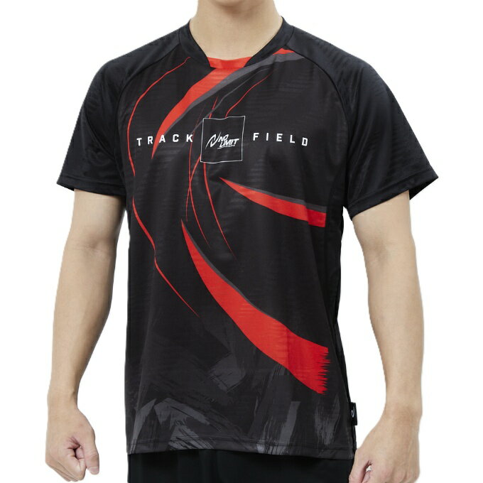 Shirts - ニシスポーツ(NISHI) 陸上 ウェア 半袖Tシャツ メンズ グラフィックジャカード半袖T 2811A619-001