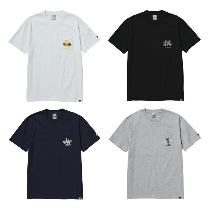 使い勝手の良いポケットTEE。テキストロゴは刺繍で表現 ■カラー： WH-P BK-Y NV-D GY-W ■サイズ：M、L、XL ■素材：綿100% ■原産国：中国 検索ワード：半袖Tシャツ 半袖シャツ 半そで Tシャツ 機能Tシャツ ベースボールウェア プラクティスシャツ 野球 ウェア ウエア