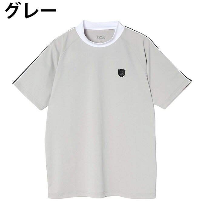 【全商品対象最大10％OFFクーポン！7/19 20:00〜7/26 01:59】リンクス(LYNX) ゴルフウェア 半袖シャツ メンズ テーピング半袖モックSH LXG62202 【2026年春夏モデル】