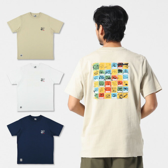 樂天商城 - チャムス(CHUMS) Tシャツ 半袖 メンズ レディス バックプリント デザイン ユニセックス 半袖 遊 すごろく T CH01-2804