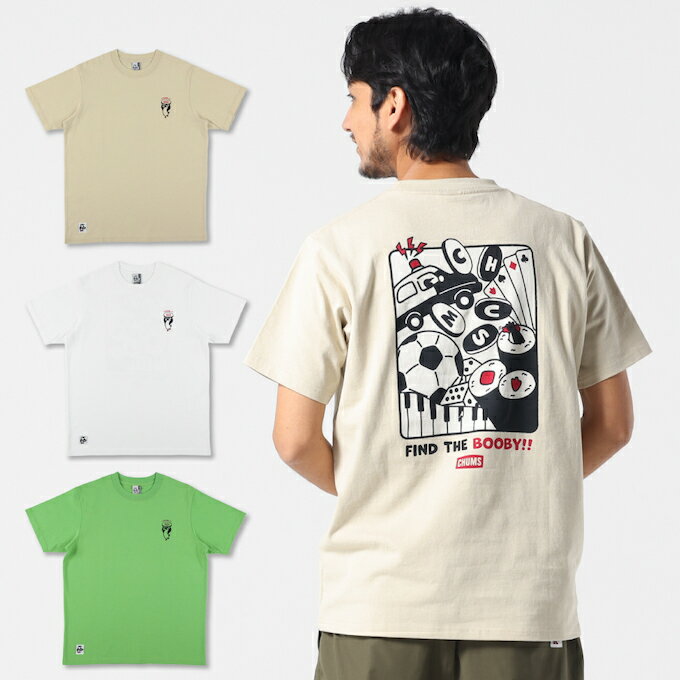 樂天商城 - チャムス(CHUMS) Tシャツ 半袖 メンズ レディス ユニセックス バックプリント 半袖 おしゃれ tシャツ デザイン 遊 ブービーかくれんぼ T CH01-2809