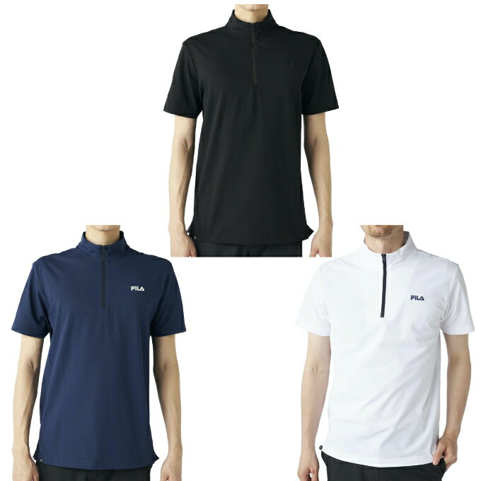 FILA Golf - フィラ(FILA) ゴルフウェア 半袖シャツ メンズ ハーフジップ半袖シャツ 745-671 【2026年春夏モデル】