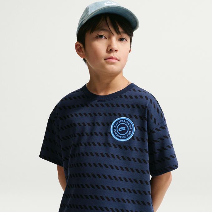 ナイキ(NIKE) Tシャツ 半袖 ジュニア NSW M90 STRIPE 半袖T IO8211-410