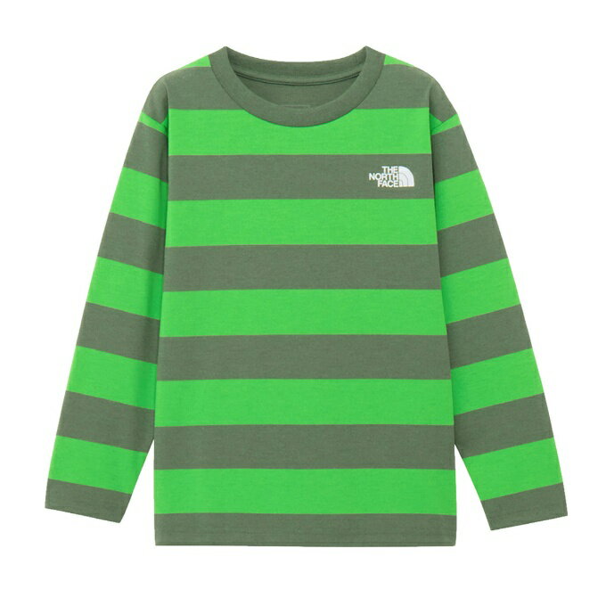 乐天商城 - ザ・ノース・フェイス(THE NORTH FACE) Tシャツ 長袖 ジュニア ロングスリーブフィールドボーダーティー NTJ32541-PE 【国内正規品】
