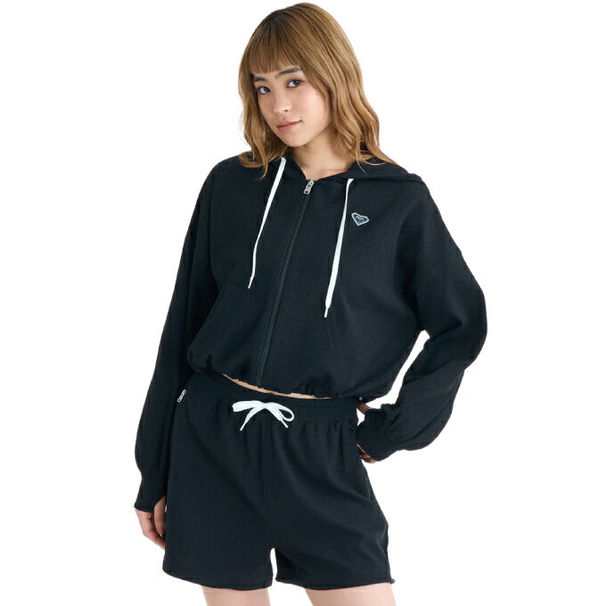 ロキシー(ROXY) ラッシュガード 長袖 レディース SEASIDE BLUE ワッフル素材 ジップラッシュフーディ RLY261030-BLK …