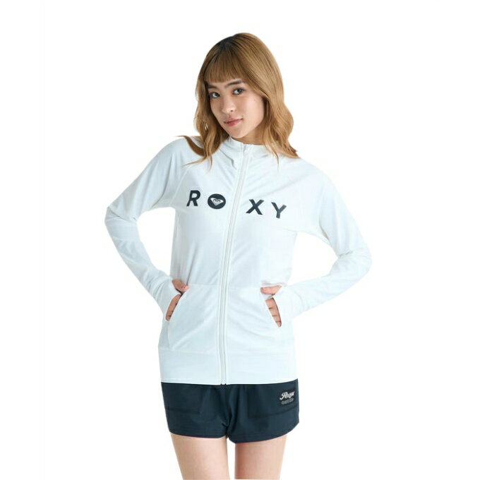 ロキシー ROXY ラッシュガード 長袖 レディース RASHIE PARKA ラッシュパーカー RLY265038-WHT 【国内正規品】
