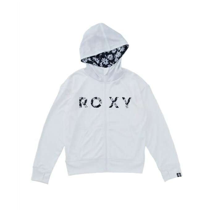 ロキシー ROXY ラッシュガード 長袖 ジュニア キッズ SPLASHY ジップラッシュフーディ TLY261106-WHT 【国内正規品】