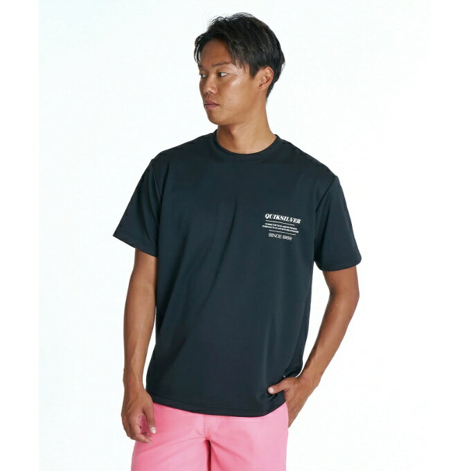 樂天商城 - クイックシルバー QUIKSILVER ラッシュガード 半袖 メンズ TEXT LOGO SS 半袖Tシャツ QLY262009-BLK 【国内正規品】