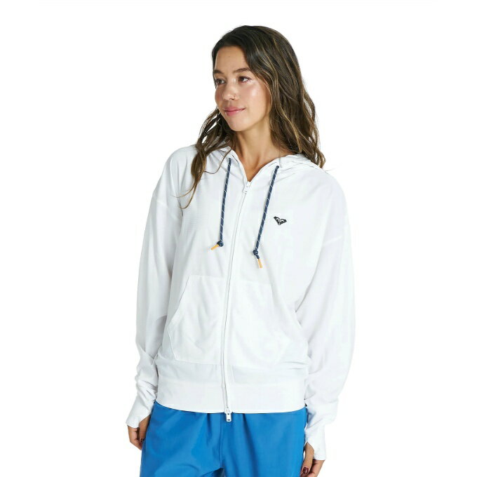 ロキシー ROXY ラッシュガード 長袖 レディース DRYWELL HOODIE ジップラッシュガード RLY262014-WHT 