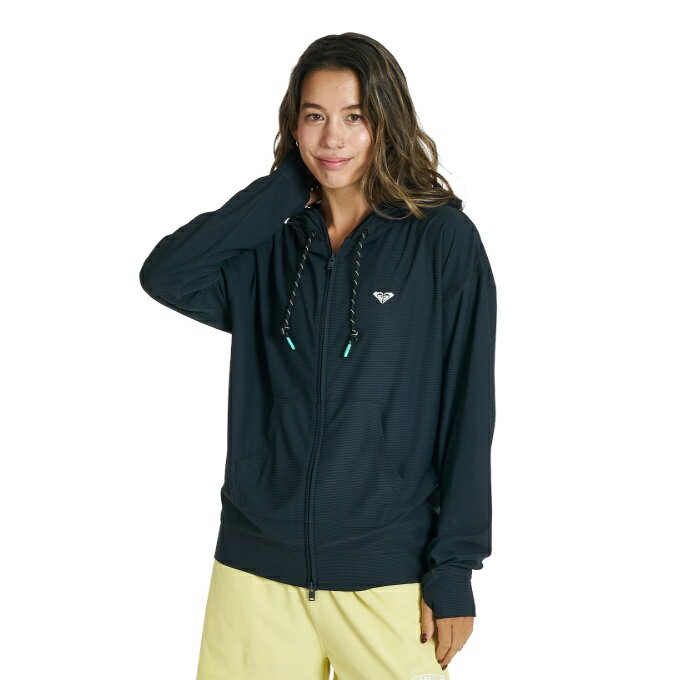 ロキシー ROXY ラッシュガード 長袖 レディース DRYWELL HOODIE ジップラッシュガード RLY262014-BLK 