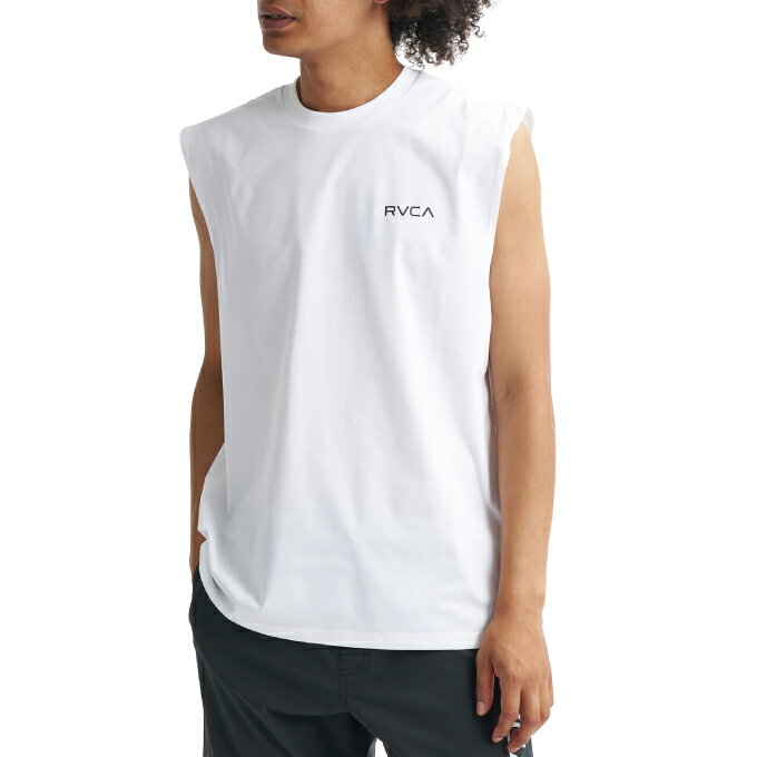 樂天商城 - ルーカ(RVCA) ラッシュガード メンズ STARIGHT WAY SFTT ノースリーブTシャツ BG041862-WHT