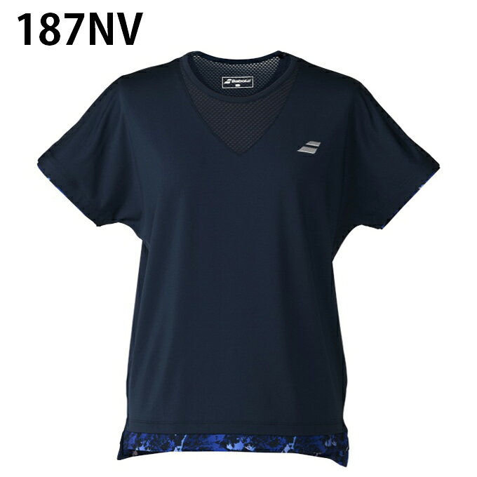 ヒマラヤ楽天市場店のバボラ Babolat テニスウェア バドミントンウェア ゲームシャツ レディース PLAY SHORT SLEEVE SHIRT BWP6574 【国内正規品】｜アングル2