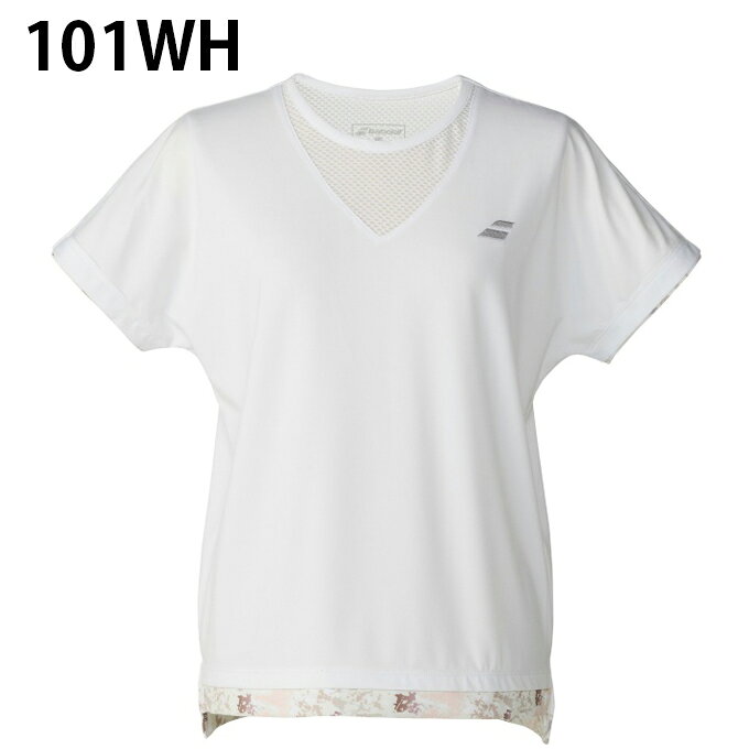 ヒマラヤ楽天市場店のバボラ Babolat テニスウェア バドミントンウェア ゲームシャツ レディース PLAY SHORT SLEEVE SHIRT BWP6574 【国内正規品】｜アングル3