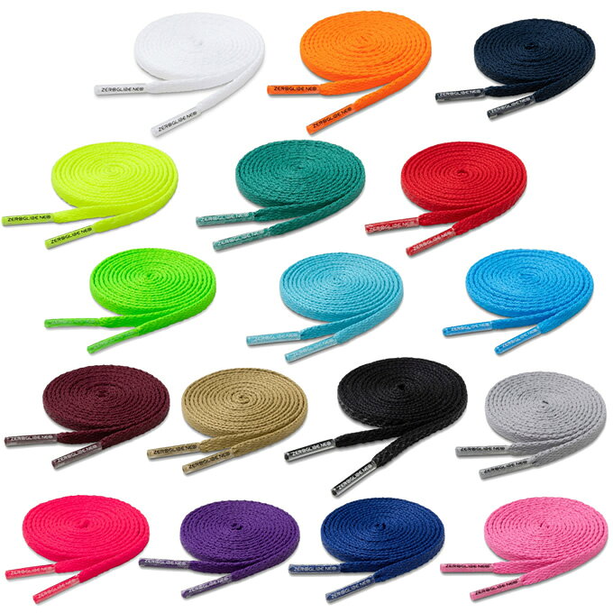■カラー： 00BLACK(ブラック) 01WHITE(ホワイト) 02RED(レッド) 03GREEN(グリーン) 04YELLOW(ネオンイエロー) 05ORANGE(オレンジ) 06PINK(ピンク) 07PURPLE(パープル) 08SAX(サックス) 09NAVY(ネイビー) 10BLUE(ブルー) 11SILVER(シルバー) 12GOLD(ゴールド) 13エンジ 14ネオンブルー 15ネオングリーン 16ネオンピンク ■サイズ：100、110、120、130、140、150 ■原産国：台湾製 検索ワード：靴ひも シューレース シューズ紐 スパイクひも サッカー フットサル