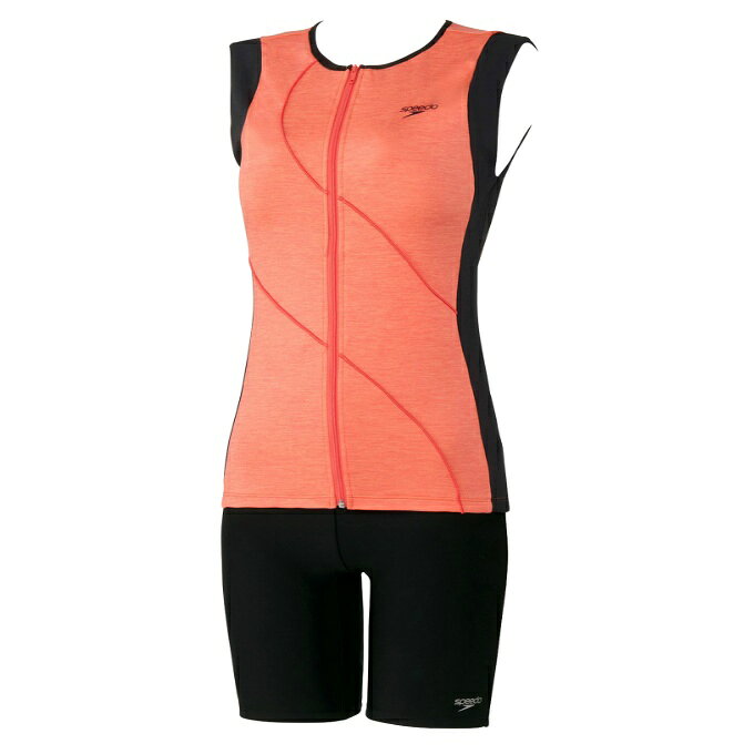 スピード Speedo フィットネス水着 セパレート レディース Diagona Wavy Zip Separates SFW32660-XC