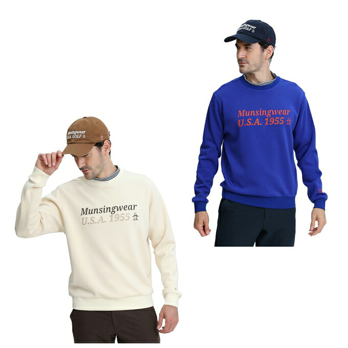 マンシング Munsingwear ゴルフウェア スウェット メンズ ダンボールクルーカットソー MG6FSW31M 【2026年秋冬モデル】