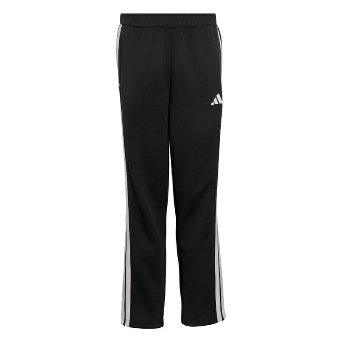 オープンヘム仕様のトラックパンツは、リラックスしたルックスと爽やかな快適さをもたらす。 毎日が子供たちの冒険。エッセンシャル スリーストライプス レギュラーフィット ダブルニット アンクル丈 トラックパンツは、オープンヘム仕様でリラックスしたスタイルと着やすさを提供。 レギュラーフィットは動きの自由度を高め、ランニングやジャンプ、友人とリラックスしている時も快適さを感じられる。ダブルニット構造はソフトで耐久性に優れた肌触り。アクティブな日や繰り返しの洗濯にも対応するタフな仕上がり。 オープンヘムはリラックスしたルックスと着やすさを実現。アイコニックなスリーストライプスのディテールがスポーティーな雰囲気を醸し出し、子どもたちを世界中のアディダスコミュニティとつながる感覚をプラス。 遊びや学校、そしてその合間の時間まで。クラシックなスタイルと実用的な快適さを融合した一本。若いアスリートのワードローブに加えたい万能アイテム。 ■カラー：BK( KU6467/BLACK/WHITE ) ■サイズ：120、130、140、150、160 ■素材：ポリエステル100% ■特徴： レギュラーフィット ダブルニット構造 アディダスのブランドロゴ ※商品画像はサンプルのため、若干の仕様変更がある場合がございます。予めご了承下さい。 検索ワード：キッズ スポーツウェア 男の子 ボトムス ズボン ジャージ