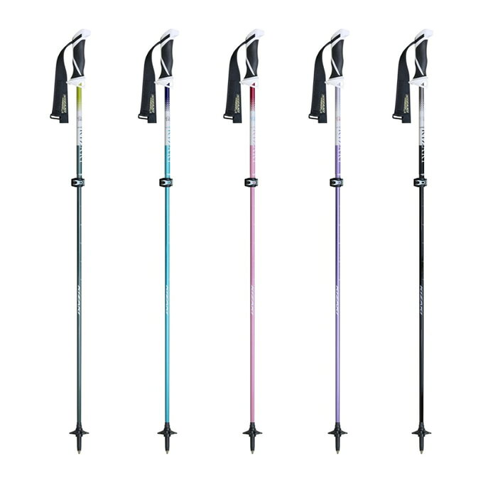 ■カラー：カーキ、ナイルブルー、ブラック、ラベンダー、ルージュピンク ■サイズ：90－120cm ■シャフト：アルミ合金材 直径14mm　+　テーパーカーボン 直径12mm ■グリップ：KWG-22S ■ストラップ：KS-4-25P ■リング：KB-23FX ■特徴： ・サムズアップグリップ 親指をグリップ上部に添えることを可能にした形状。ストラップの挿入口をオフセットにし違和感も解消しました。 ・コンパクトハングストップ 瞬時に締め付けが可能レバーを倒すだけの簡単固定方法。締め付け強度ははじめにネジで微調整可能です。レバーパーツはアルミ素材採用 ・ラクラクパワーストラップ 瞬時に締め付けが可能。ストラップサイズ調整固定方法が面ファスナーになっており、瞬時に調整ができます。 ・リング交換式チップ バスケットリングを回転式で交換可能な先端チップです。オプション購入で大型のスノーバスケットも装着可能です。 検索ワード：スキーストック テントポール タープポール キャンプポール 交換用ポール ウインタースポーツ 雪山スポーツ