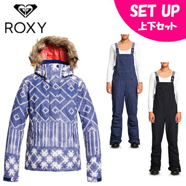 ロキシー ROXY スノーボードウェア 上下セット レディース JET SKI SE JK ジェット スキー+ライドアウト ビブ ERJTJ03222+ERJTP03084