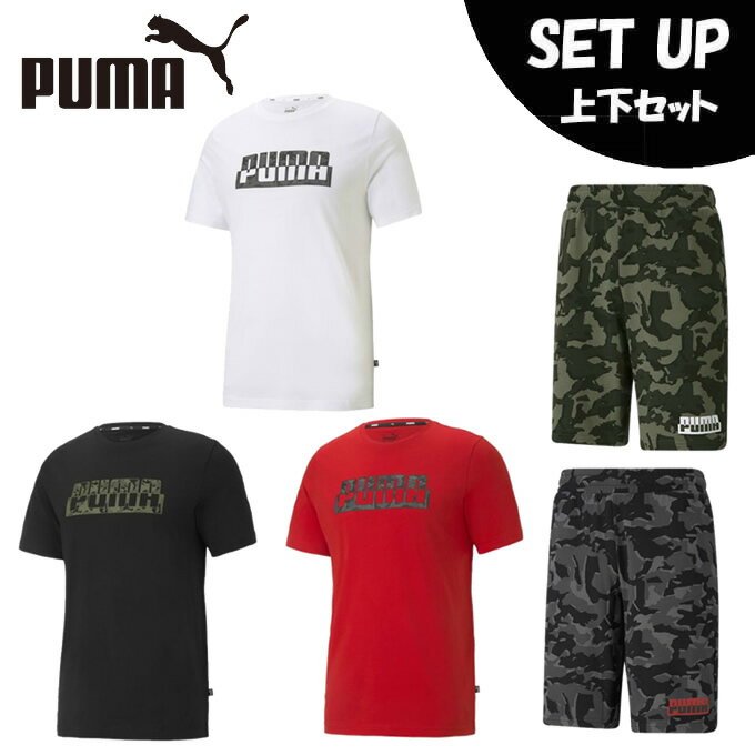プーマ 半袖Tシャツ ハーフパンツ セット メンズ CAMO グラフィックTシャツ+CAMO AOP スウェットショーツ 589777+532025 PUMAのサムネイル