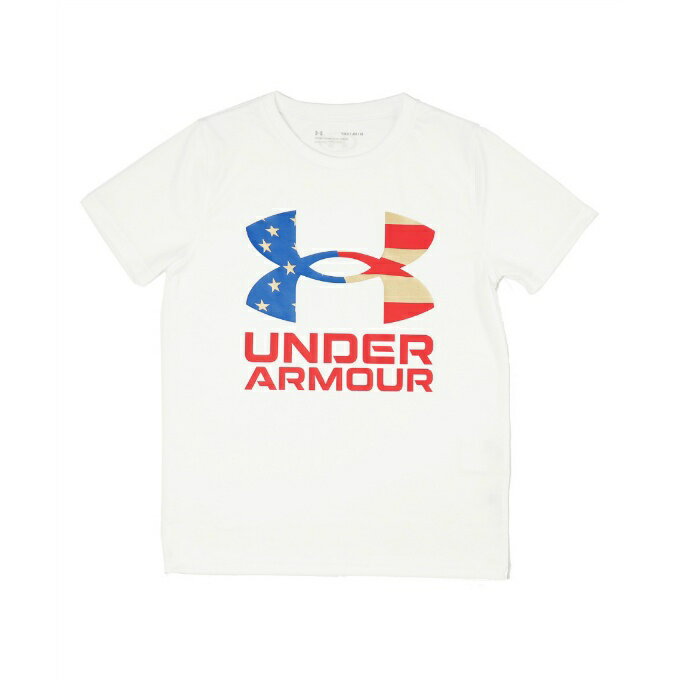 アンダーアーマー Tシャツ 上下セット ジュニア UAテック フラッグ ロゴ ショートスリーブ Tシャツ+ショーツ 1371812-100+1361819-001 UNDER ARMOUR