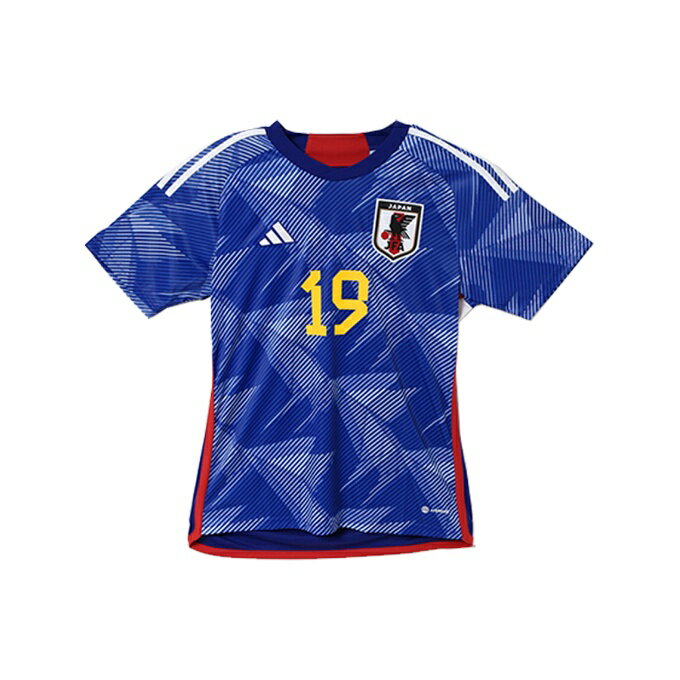 アディダス サッカー 日本代表 2022 ホーム レプリカ ユニフォーム 半袖 背番号 19 マーク有り HF1845 メンズ レディース adidas格安セール サッカー 用品 セール