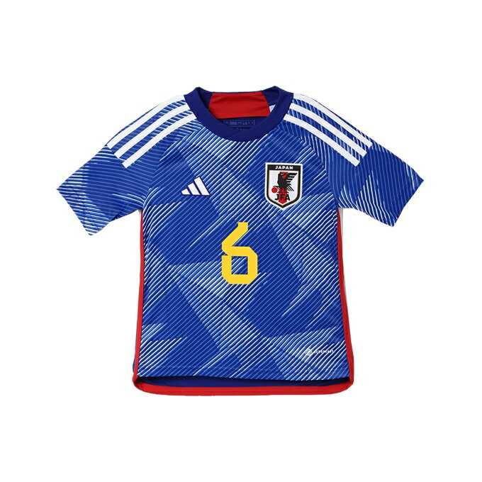 アディダス サッカー 日本代表 2022 ホーム レプリカ ユニフォーム 半袖 背番号 6 マーク有り HC6299 ジュニア adidas通販 サッカー 用品 セール