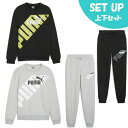 プーマ スウェットウェア上下セット ジュニア PUMA POWER グラフィック クルー スウェット+パンツ 681403+681401 PUMA