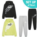 プーマ スウェットウェア上下セット ジュニア PUMA POWER グラフィック フーディ スウェット+パンツ 681402+681401 PUMA
