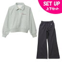 チャンピオン Champion スウェットウェア上下セット レディース ハーフジップスウェットシャツ+ストレートパンツ CW-A009-060+CW-A204-055