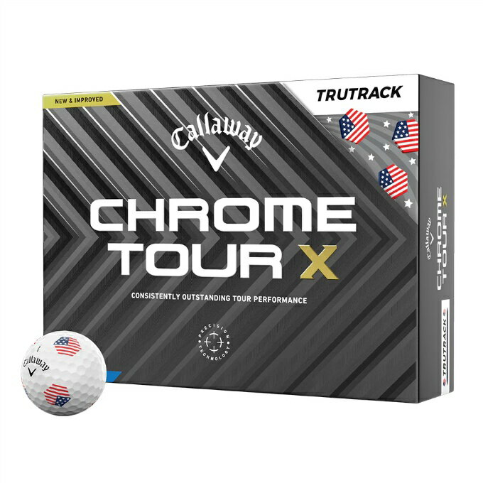 キャロウェイ ゴルフボール 1ダース 12個入 クロームツアーX USA トゥルートラックボール CHROME TOUR X 24 USA TRUTRACK Callaway