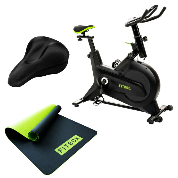 AINEXT フィットネスバイク FITBOX BLACK + FITBOXトレーニングマット + FITBOX サドルカバー AY-147582 + AY-150704 + AY-152999【メーカー直送】【代引不可】のサムネイル