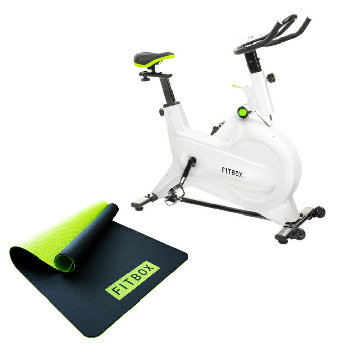 AINEXT フィットネスバイク FITBOX WHITE + FITBOXトレーニングマット AY-147599 + AY-150704 【メーカー直送】【代引不可】のサムネイル