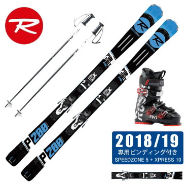 ロシニョール ROSSIGNOL スキー板 4点セット メンズ PURSUIT200 + XPRESS 10 + EVO 70 BLACK/RED + SLALOM