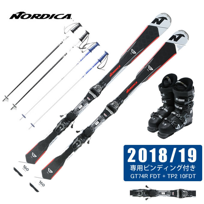 ノルディカ NORDICA スキー板 4点セット メンズ GT74R FDT + TP2 10FDT + X ACCESS 70 WIDE BB + CX-FALCON