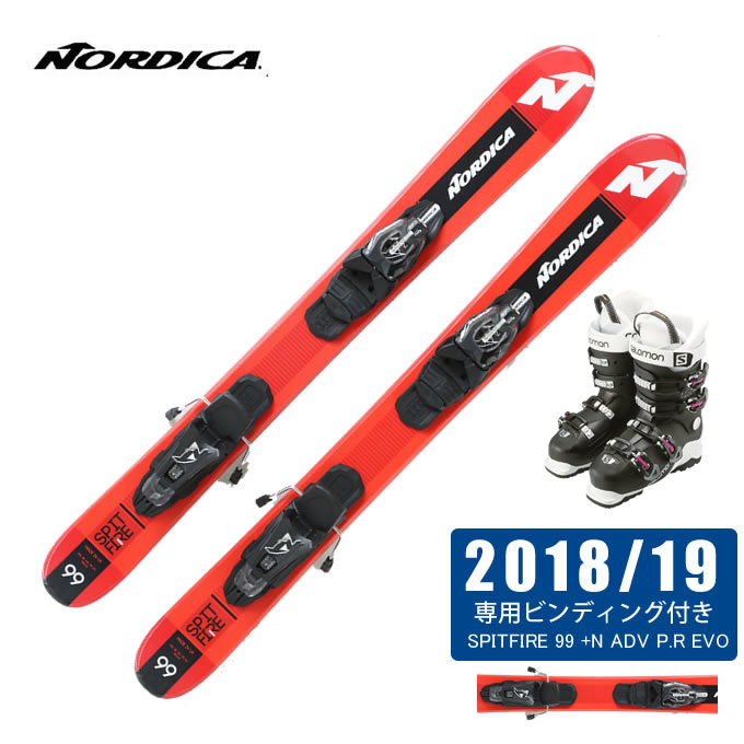 ノルディカ NORDICA FUNスキー板 3点セット メンズ SPITFIRE 99 + N ADV P.R EVO + X ACCESS 60W WIDE WB