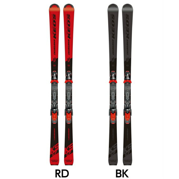 オガサカ OGASAKA スキー板 ケースセット金具付 メンズ スキー板+ビンディング+ケース KS-GP + PRD12GW + VP130801G01