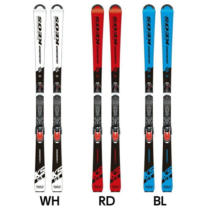 オガサカ OGASAKA スキー板 ケースセット金具付 メンズ スキー板+ビンディング+ケース KS-GX + PR11GW + VP130801G01