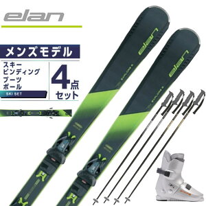エラン ELAN スキー板 オールラウンド 4点セット メンズ EXPLORE 6 GN LS +EL9.0 GW+35E+EAGLE スキー板+ビンディング+ブーツ+ポール