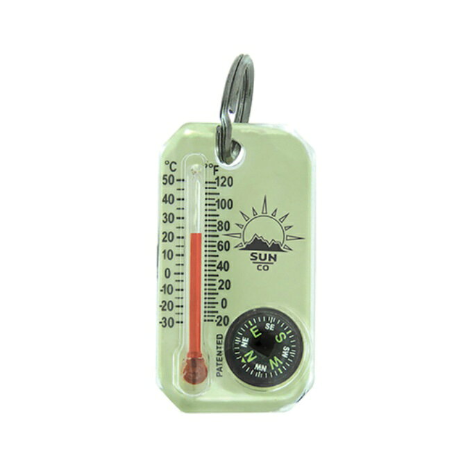 ■カラー：蓄光 ■サイズ：( 約 ) 幅2.8cm×高さ5cm ※製品によって仕上りサイズに多少の誤差がありますのでご了承下さい。 ■重量：約9g ■特長：本体蓄光機能付き ■原産国：アメリカ ( リング/中国、コンパス/台湾 ) 検索ワード：トレッキング 登山 方位磁石