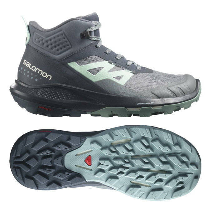 サロモン トレッキングシューズ ゴアテックス ミッドカット レディース アウトパルス ミッド OUTPULSE MID GTX L47067200 GORE-TEX salomon 登山靴 防水シューズ 山登り