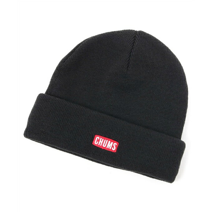 チャムス CHUMS ニット帽 メンズ レディース チャムスロゴショートニットキャップ CHUMS Logo Short Knit Cap CH05-1335 Black【メール便可】 od