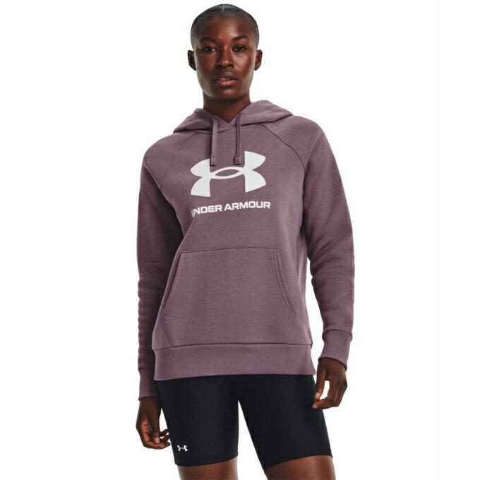 アンダーアーマー スウェットパーカー レディース UAライバルフリース ビッグロゴ フーディー 1379501-500 UNDER ARMOUR od