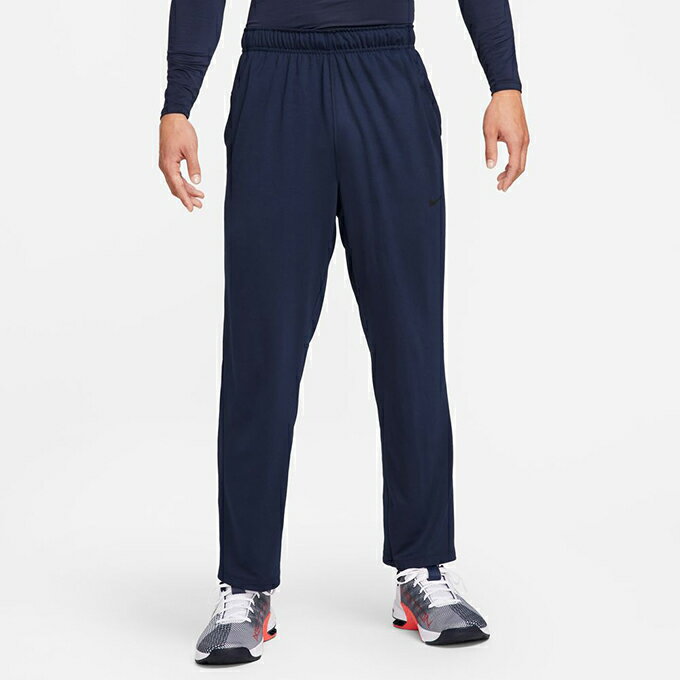 乐天商城 - ナイキ ロング ニットパンツ メンズ Dri-FIT ドライフィット オープン ヘム バーサタイル FB7508-451 NIKEトレーニングパンツ ボトムス スポーツウェア ネイビー 紺 od
